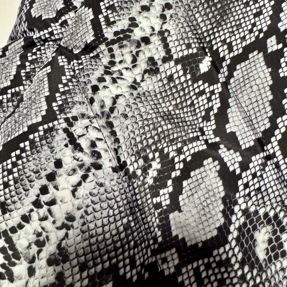 MICHAEL by MICHAEL‎ KORS Black And White Snake Print Quilted Puffer Vest - Picture 8 of 11